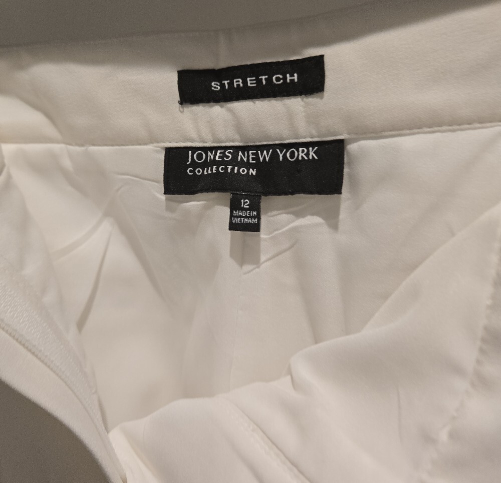 Jones New York White Straight‑Leg Pants – Women’s Size 12, NWT - Picture 5 of 8